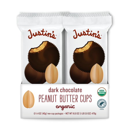 Justins Dark Chocolate Peanut Butter Cup 1.4 oz., PK72 78445